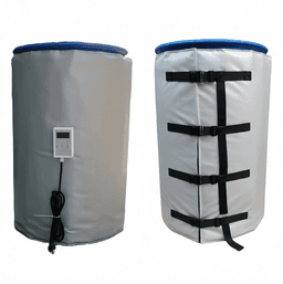 High temperature heaters for 55-gallon industrial drums and drum heating blankets